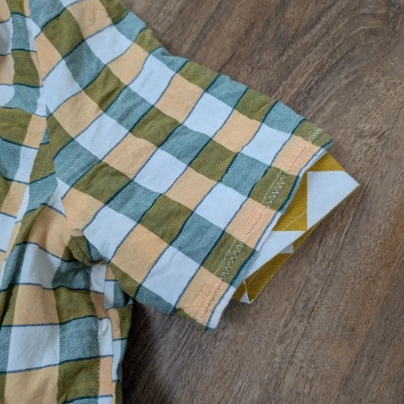 Geometric Mini Dress Circle Skirt Short Sleeve Fit Flare - Picture 7 of 16